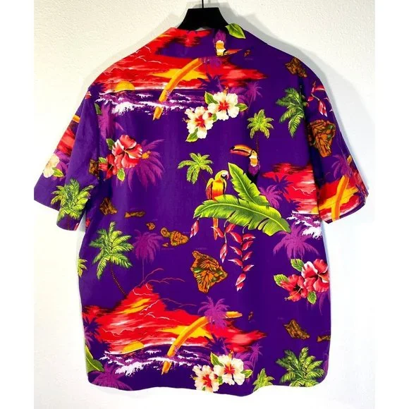 Moncler Genius Shirt Men's 8 Palm Angels Tropical Print Button Up - Picture 5 of 9